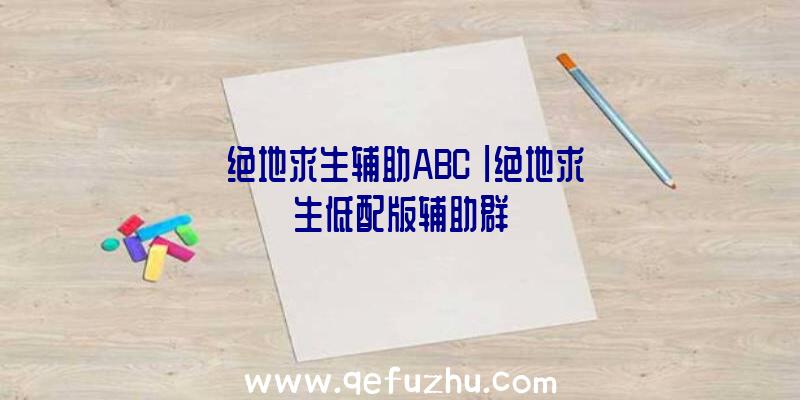 「绝地求生辅助ABC」|绝地求生低配版辅助群